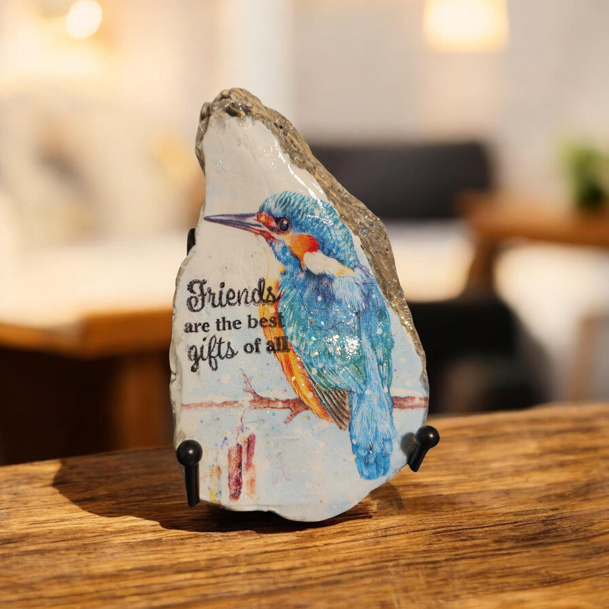 Inspirational Blue Bird Decorative Shell with Display Stand | Friendship Gift