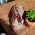 Christmas Donkey & Sleigh Decorative Shell | Hand-Decorated Holiday Keepsake