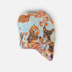 "Hello Fall" Hand-Decorated Shell | Autumn Pups & Pumpkins Decor