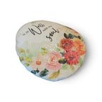 "It Is Well With My Soul" Floral New River Stone | Decoupage Art Keepsake