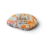"Friends Are the Best Gifts" Floral River Stone | Friendship Keepsake