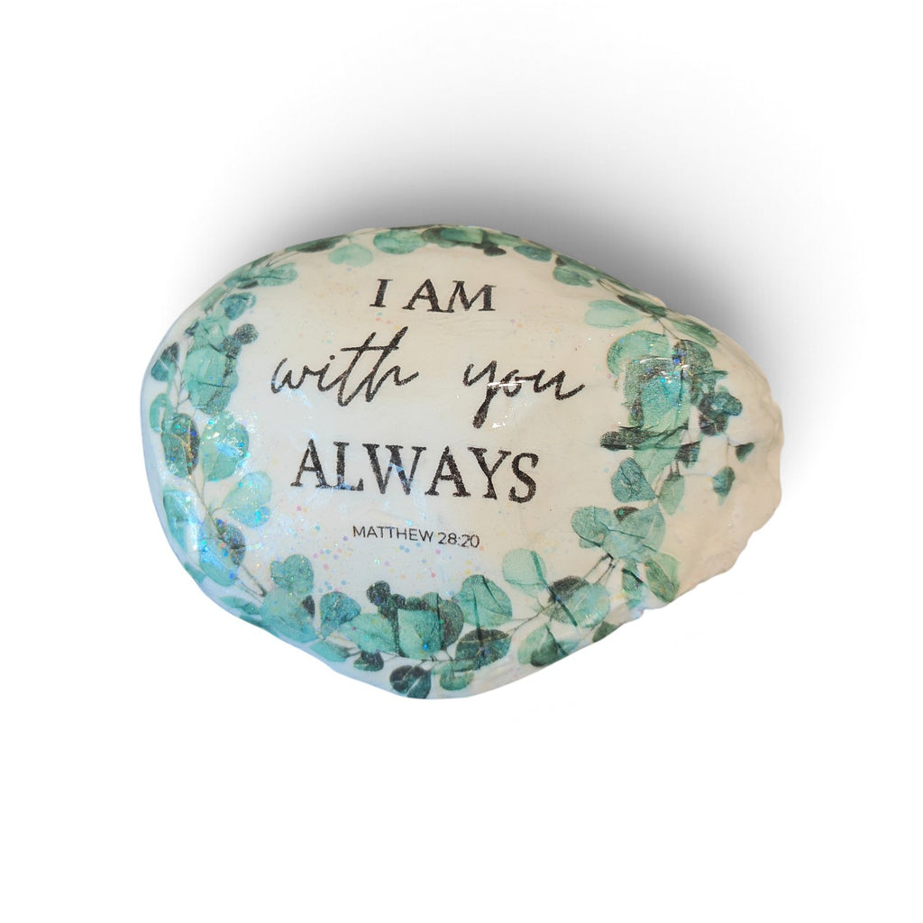 "I Am With You Always" Matthew 28:20 Shell | Greenery Bible Verse Art