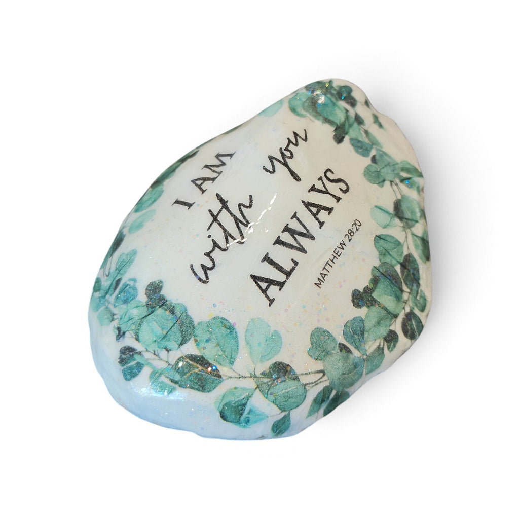 "I Am With You Always" Matthew 28:20 Shell | Greenery Bible Verse Art