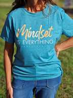 Women's "Mindset is Everything" Faith Tee – Light Teal – Super Soft Luxury Blend