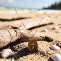 "The "Golden Promise" Necklace – Hand-Wrapped Honey & Cream Natural Stone