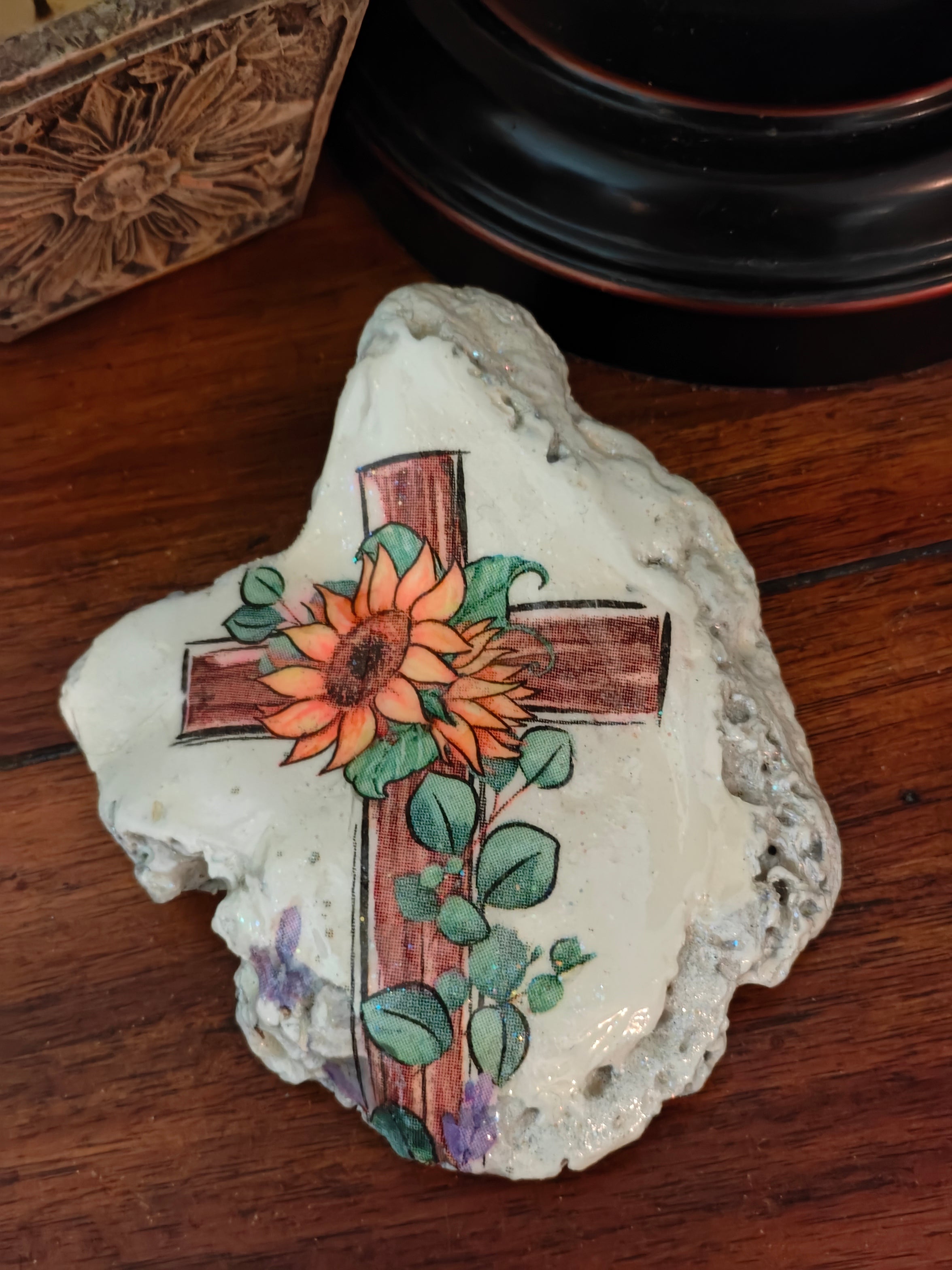 The "Son-Seeker" Sunflower & Cross Shell