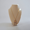 "Firm Foundation" Gold-Wrapped Stone Cross