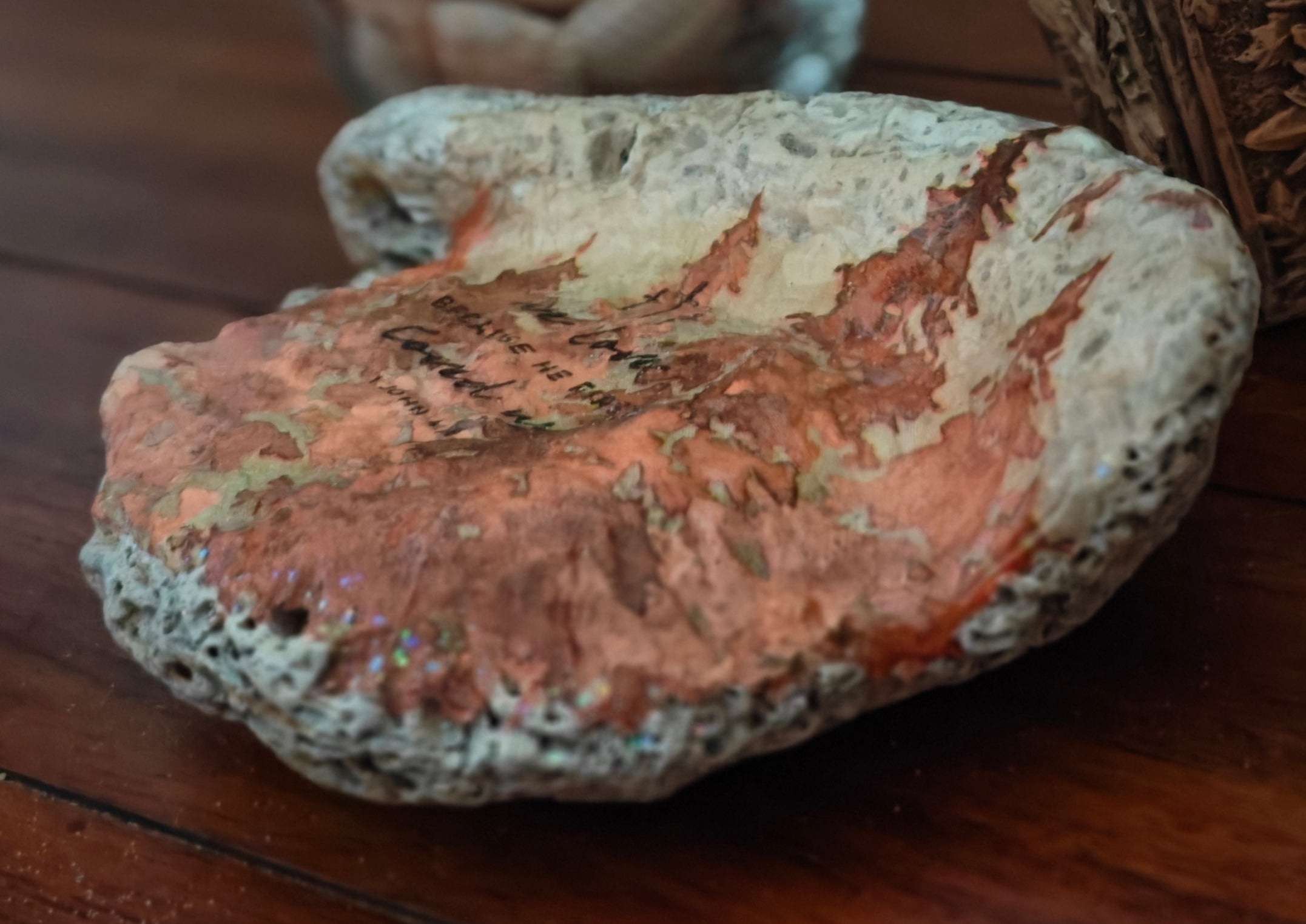 The Forest Grace Shell | Large Hand-Decorated Rustic Woodland Scallop