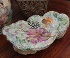 Be Still" Hand-Decorated Purple Floral Shell – Orange Butterfly Scripture Gift