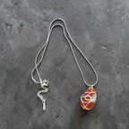 "Evening Grace" Small Sunset Natural Stone Necklace