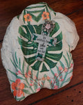 God Is Within Her" Hand-Decorated Shell – Bright Floral & Cross Design