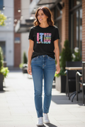 It's Okay to Make Mistakes" Women's Black Graphic Tee – Size Medi