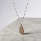 "Divine Clarity" Natural Stone Necklace – 18" Stainless Steele White Beaded Chain