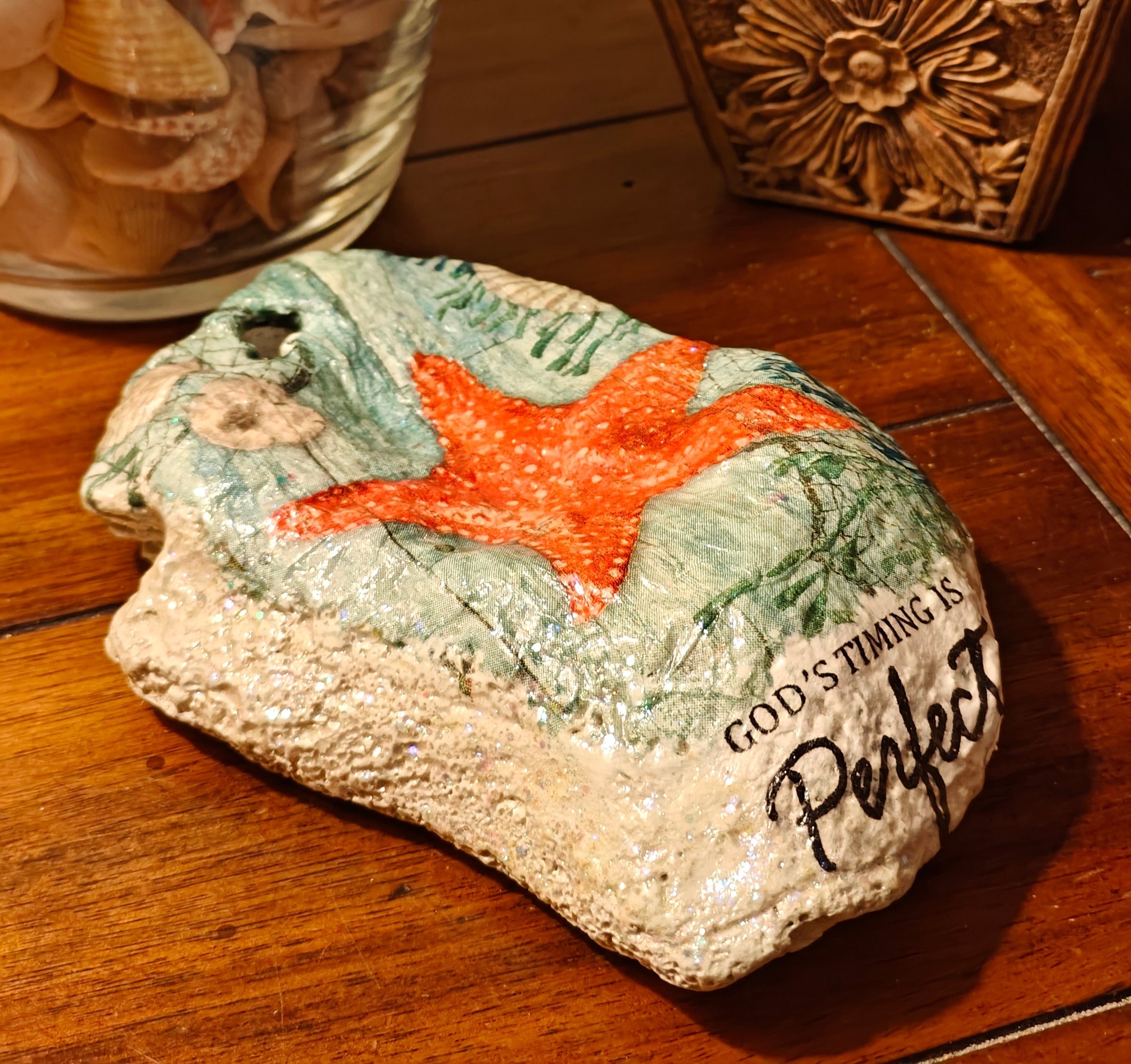 The "Appointed Time" Coral Starfish Shell