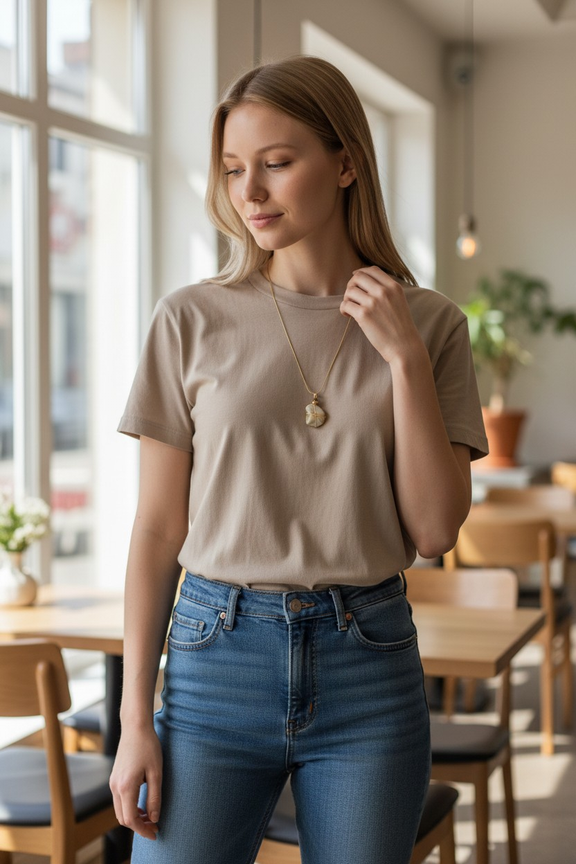The Gold Driftwood Mist Shell Necklace