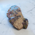 'Be Still and Know" Purple and Lavender Floral Handcrafted Medium Coral Shell