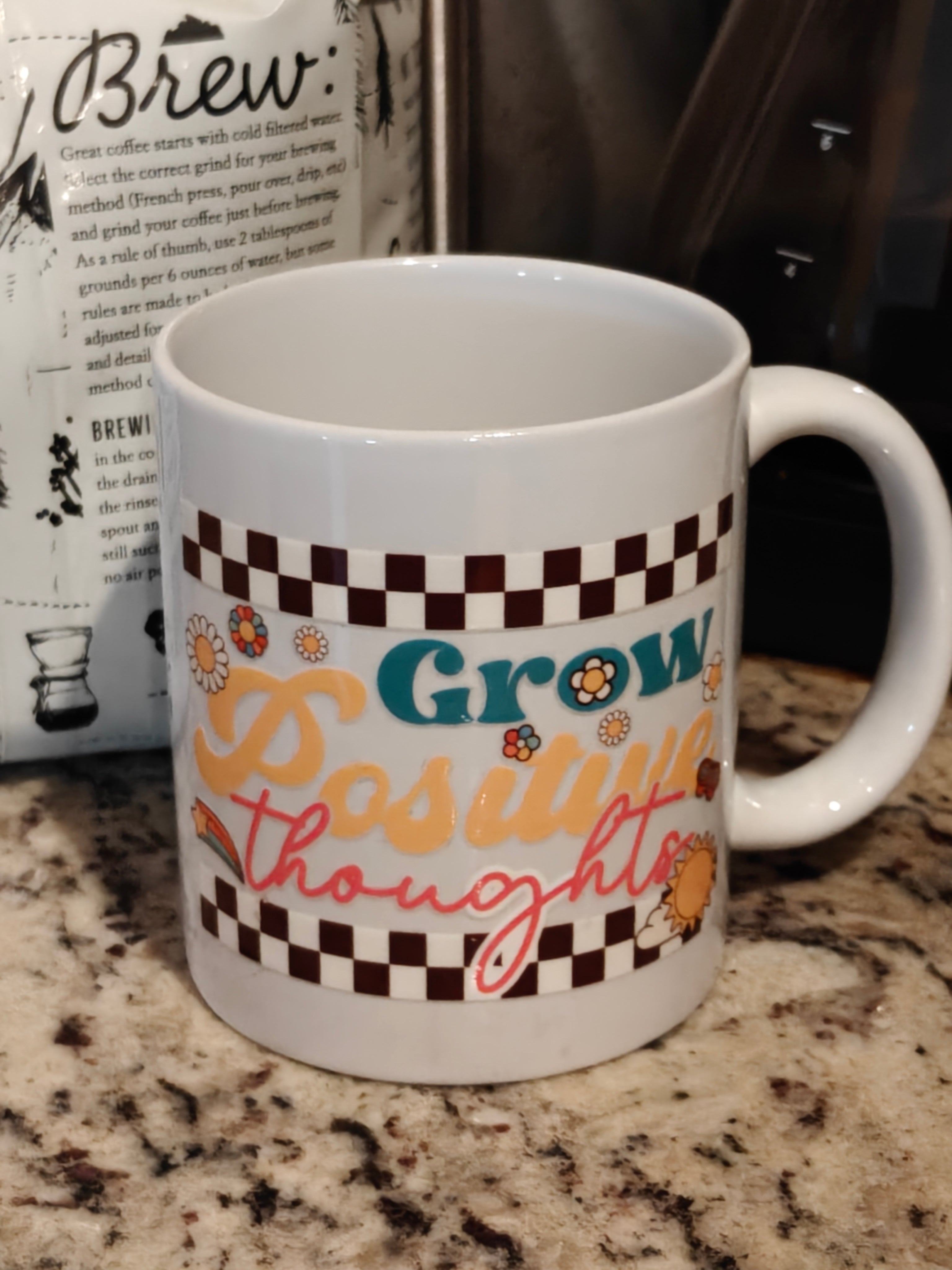 The "Cultivate" Positive Thoughts Inspirational Mug – 11oz Ceramic
