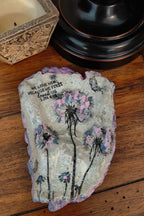 “Dandelion & Butterfly Shell – We Love Because He First Loved Us”