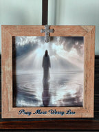 "Jesus walking on the water framed picture"