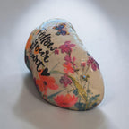 "Follow Your Heart" Stone Decor – Colorful Flowers & Butterflies Keepsake