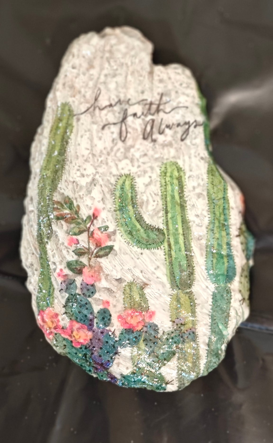 The Desert Bloom Shell | "Have Faith Always" Cactus Decor