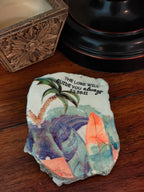 The Lord Will Guide You Always" Tropical Surfboard Shell – Isaiah 58:11 Coastal Decor