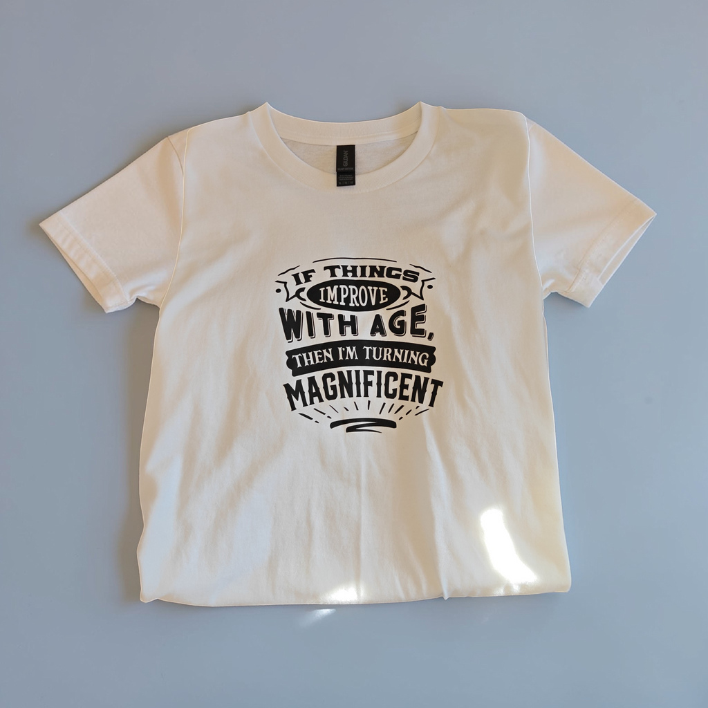 "Turning Magnificent" Men’s XL Faith Tee | White 100% Cotton