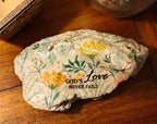 God’s Love Never Fails" Hand-Decorated Shell – Butterflies & Blooms