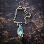 Ocean Grace Wire-Wrapped Cross Necklace – Swirled Blues & Teal Natural Stone