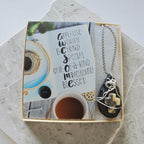 Divine Grace Wire-Wrapped Black Stone Cross Necklace