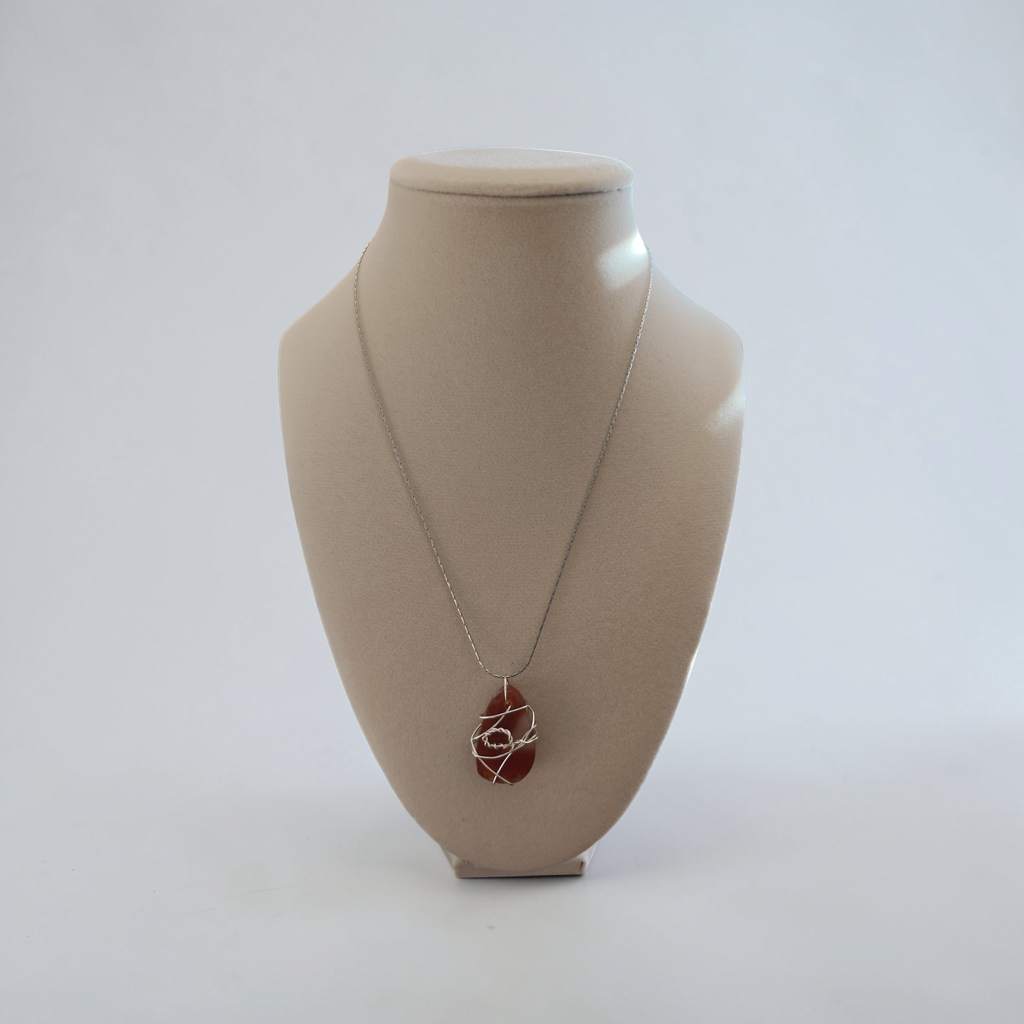 "Evening Grace" Small Sunset Natural Stone Necklace