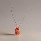"Fearfully & Wonderfully Made" Pink & Earth-Tone Hand-Wrapped Pendant