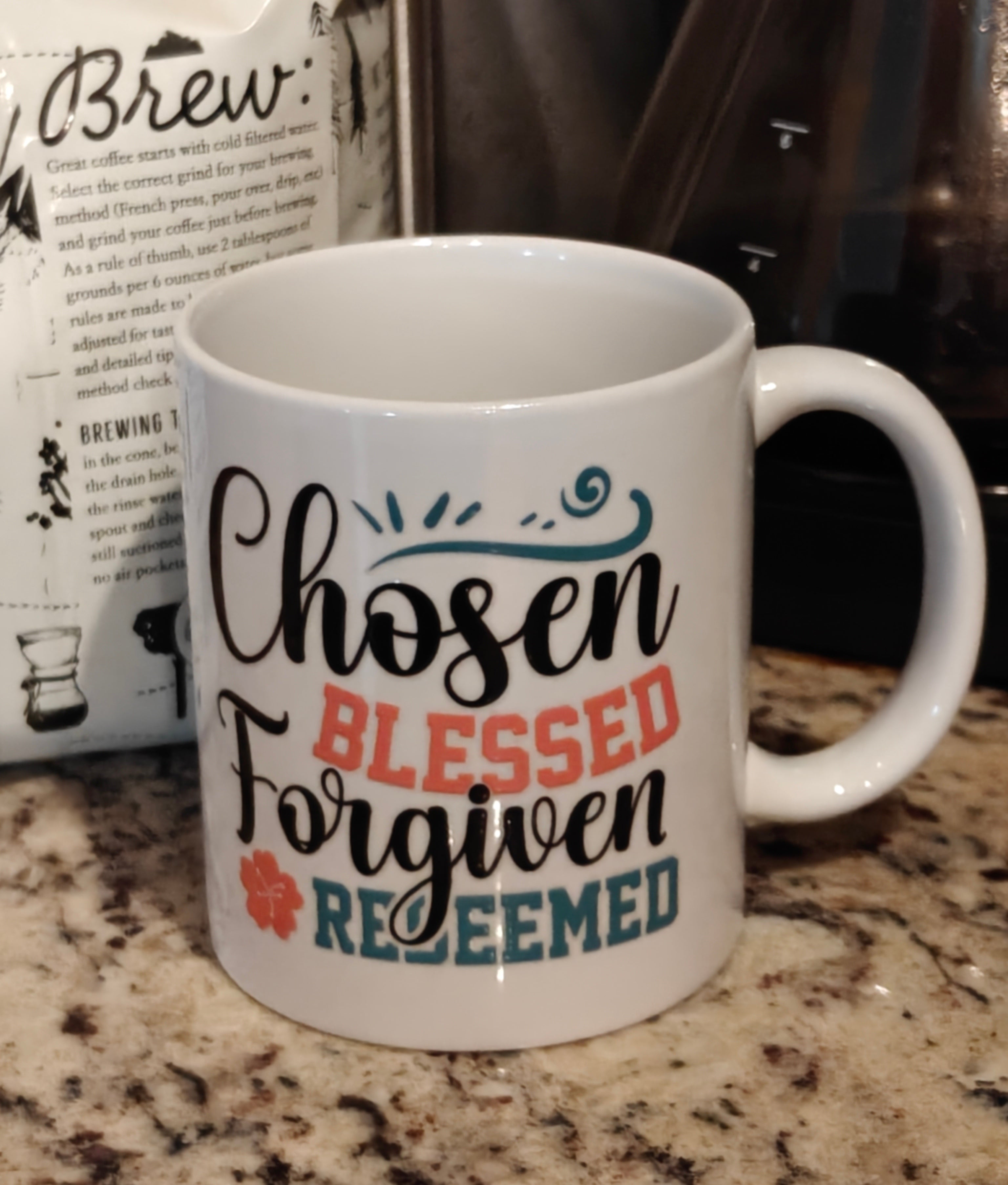The "Chosen & Redeemed" Identity Mug – 11oz White Ceramic