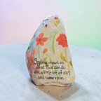 "Spring Showers" Floral Shell – Handcrafted Seasonal Faith Keepsake