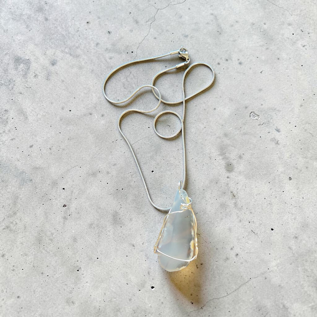 "Morning Mercies" Tri-Tone Stone Necklace in Silver
