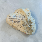 "A Future & A Hope" Floral Shell | Hand-Decorated Style Natural Decor