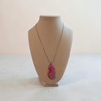 "Faith & Grace" Pink & Tan Natural Stone Cross Pendant Gift Set
