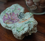 Be Still" Hand-Decorated Purple Floral Shell – Orange Butterfly Scripture Gift