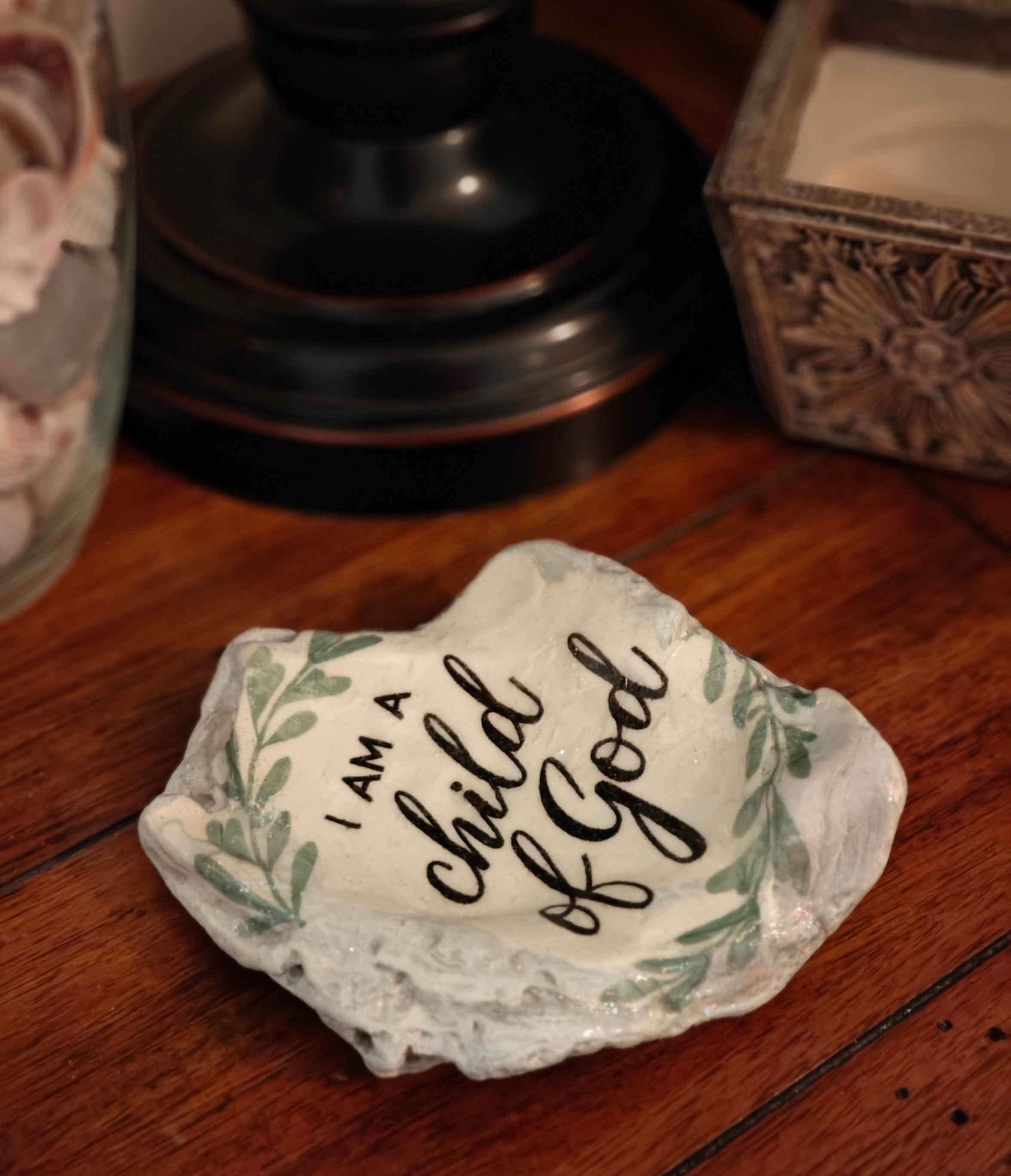 I'm a Child of God hand-decorated shell
