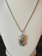 The Coastal Morning Anchor – Wire-Wrapped Pebble Cross