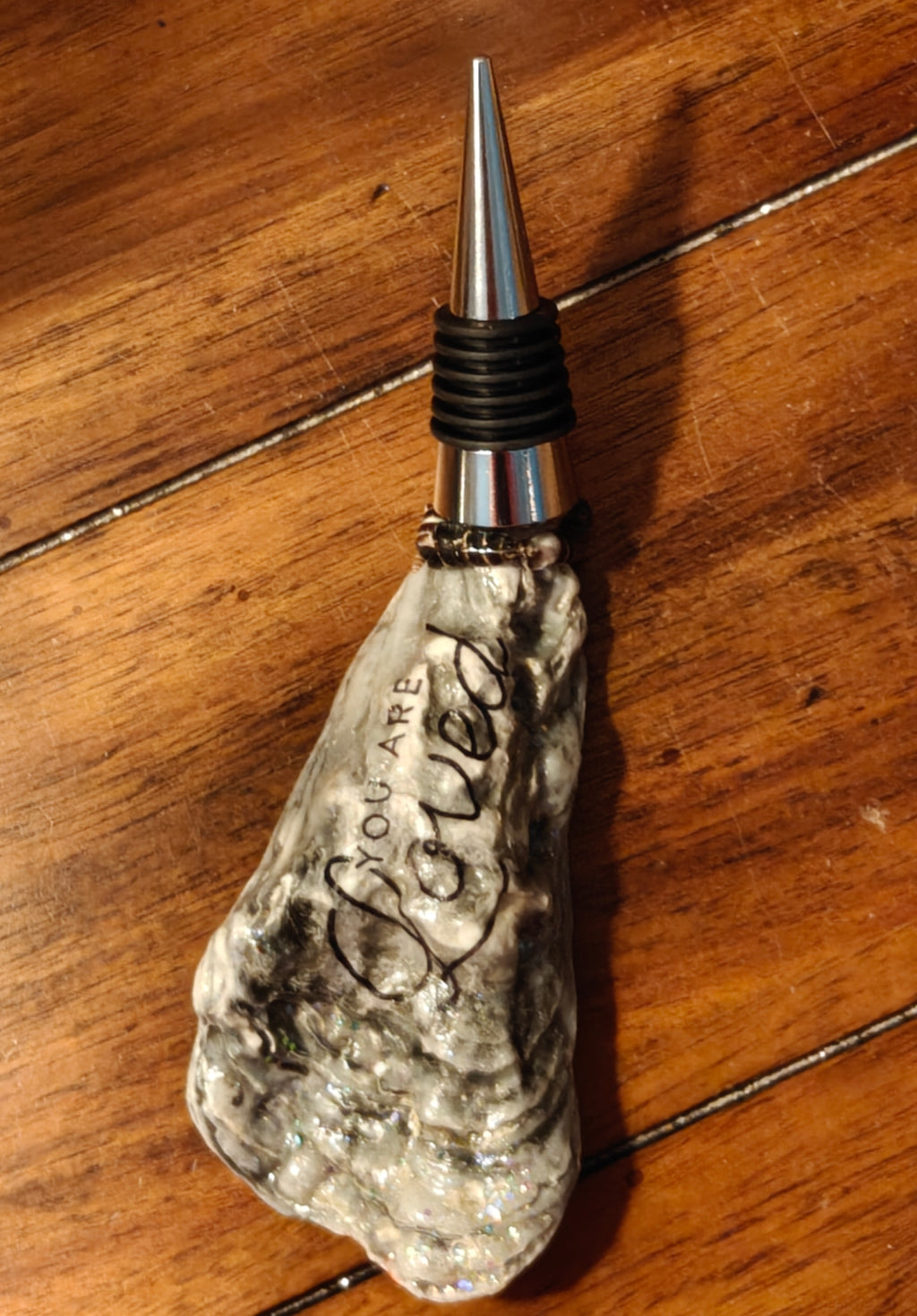 "You Are Loved" Coastal Shell Wine Cork