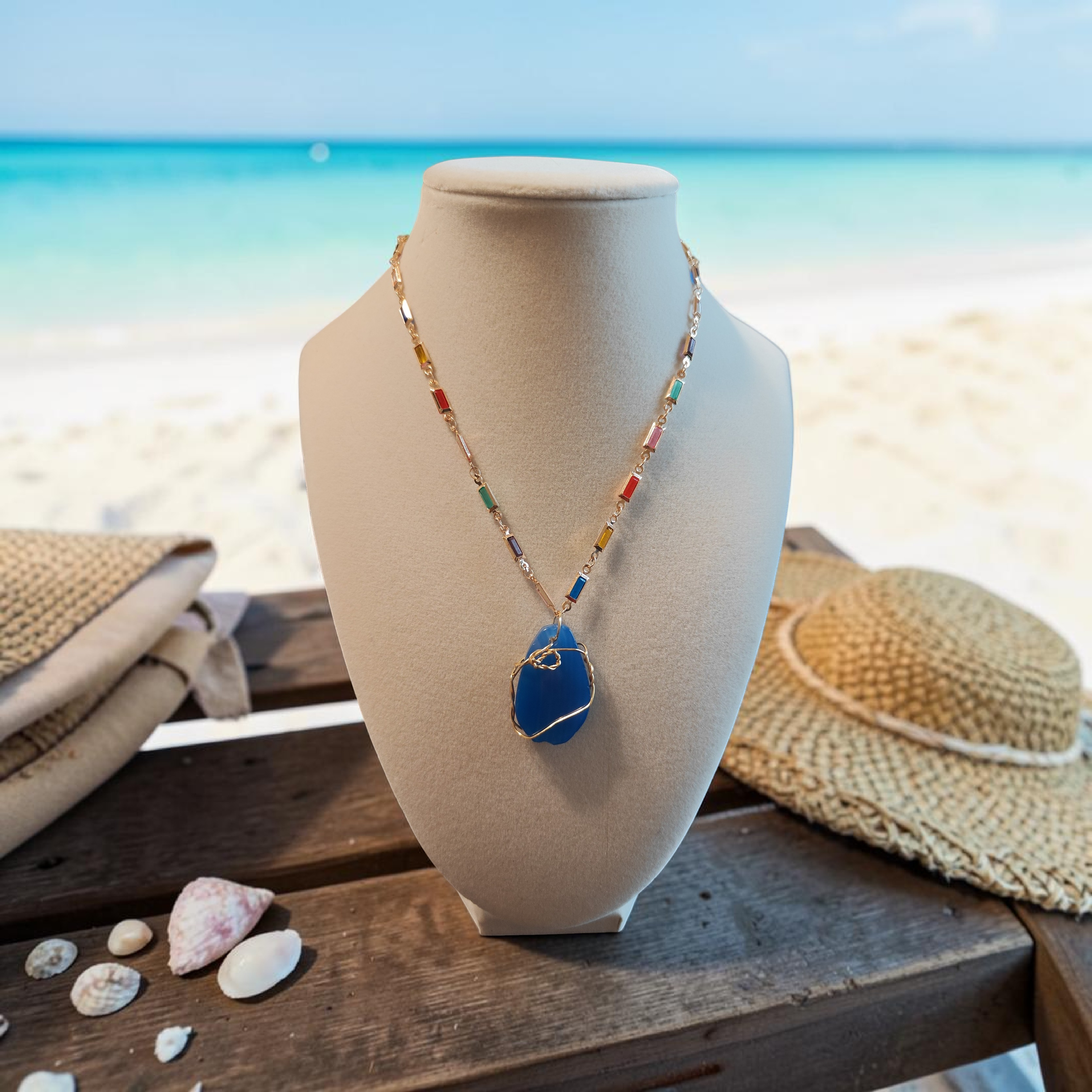 The "Heavenly Promises" Royal Blue Necklace
