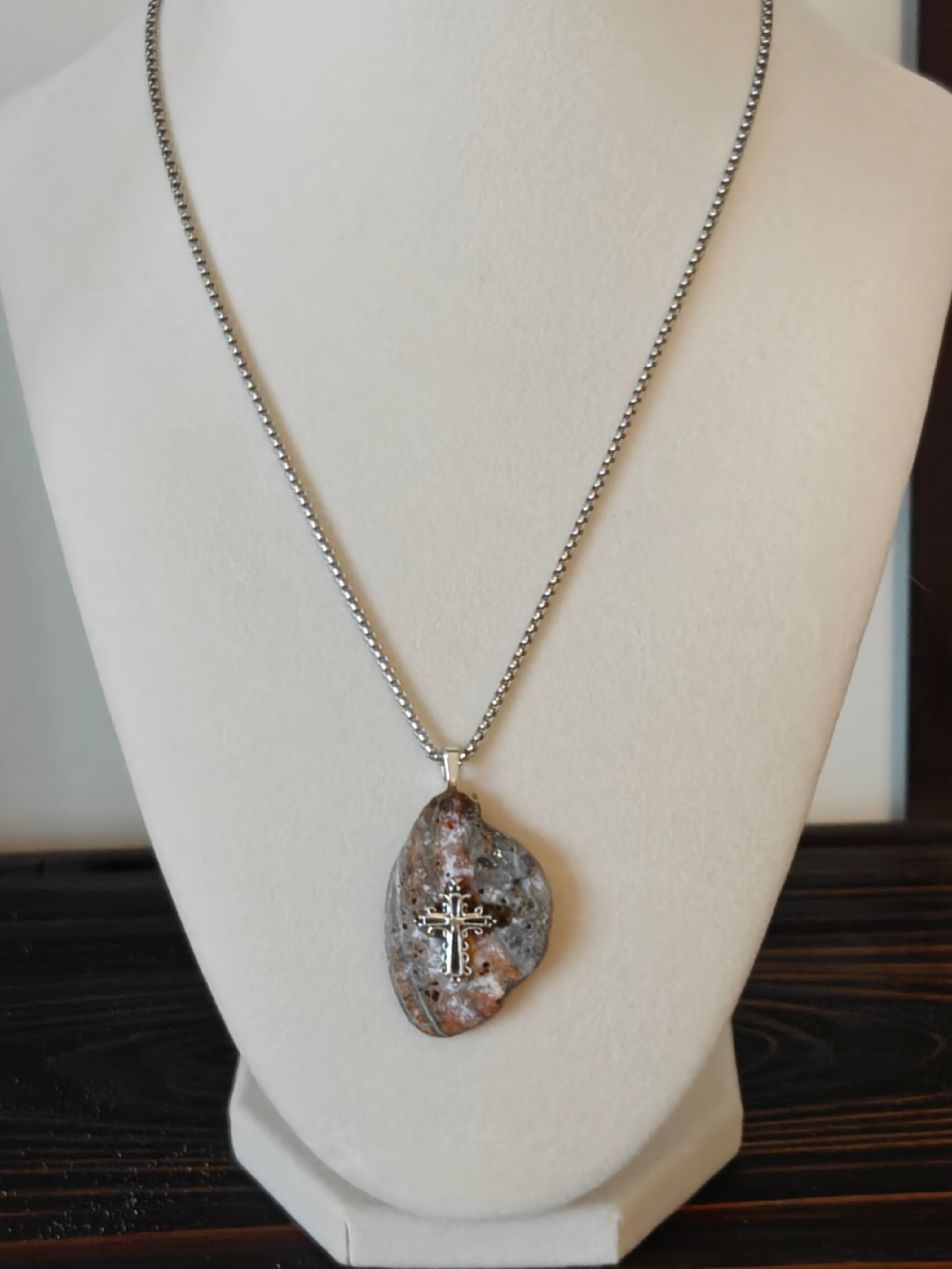 The "Redeemed from the Fire" Shell & Cross Necklace ✨