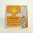 Wire-Wrapped Natural Yellow & Black Swirl Stone Cross Pendant