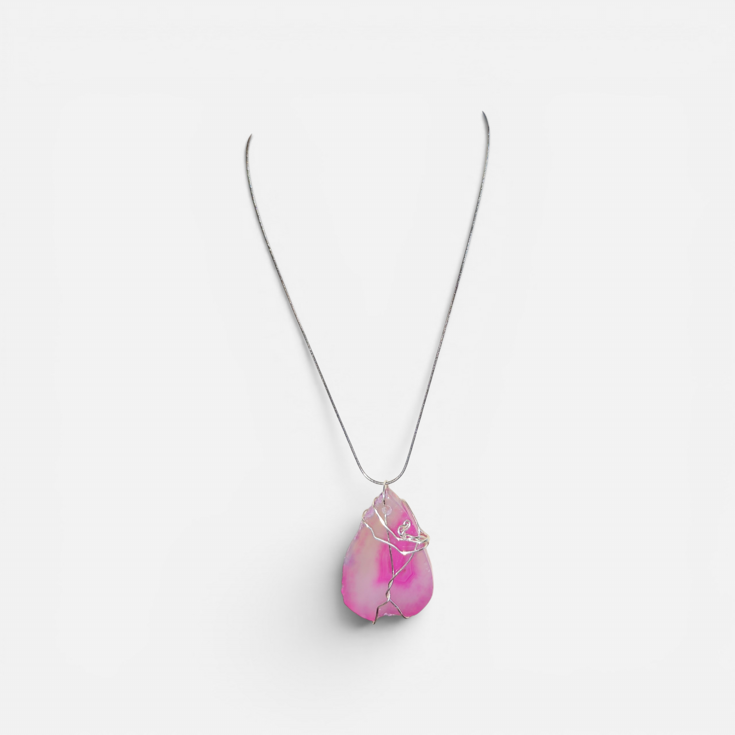 The "Radiant Grace" Hand-Wrapped Natural Stone Necklace