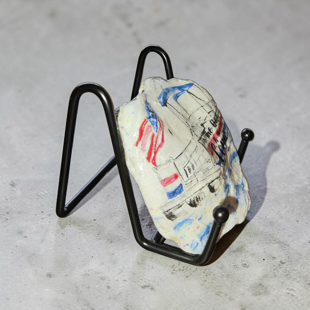 "The Best Is Yet To Come" Patriotic Nautical Shell – Handcrafted Inspirational Keepsake