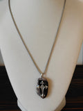 The "Stronghold" Cross Necklace – Natural Black & Cream Stone