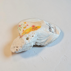 Baby Chick & Wildflower Scripture Shell – Natural Home Decor God's Timing Is Perfect