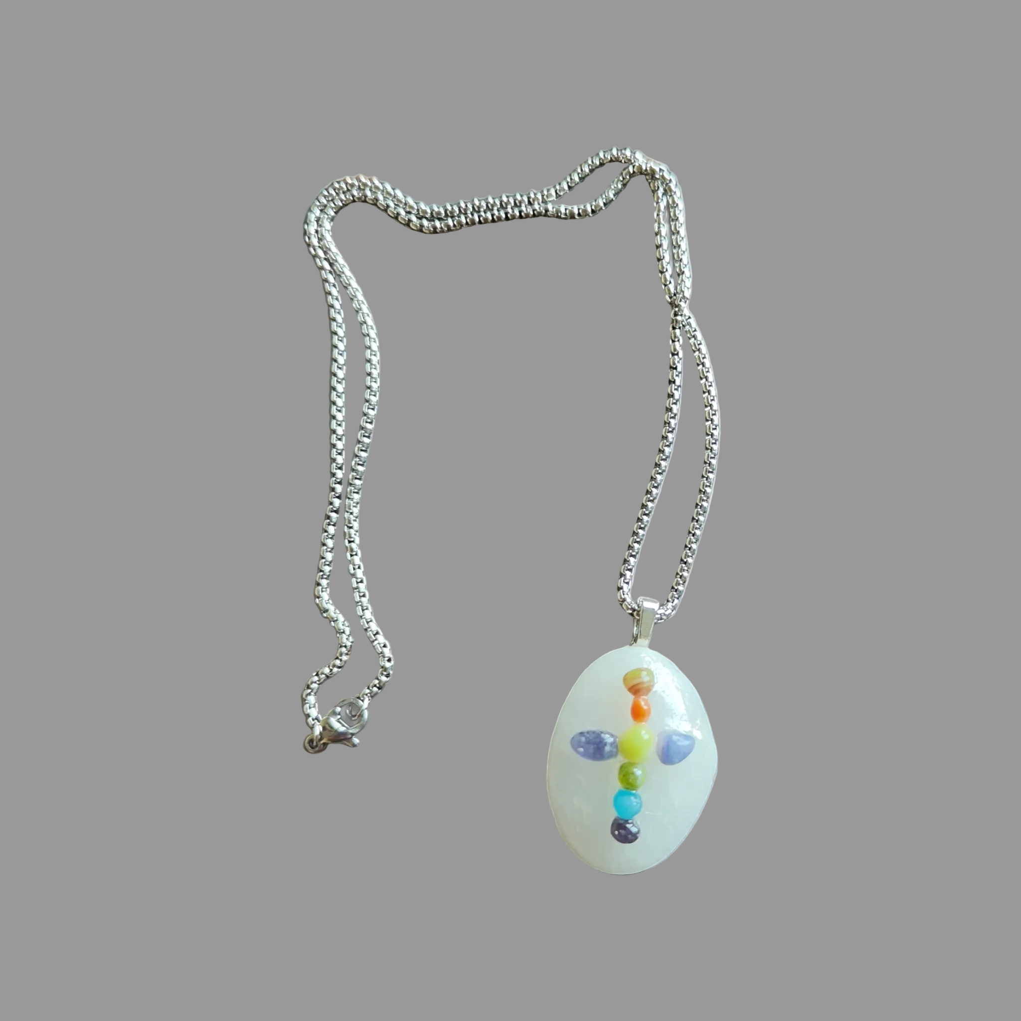 Bright & Joyful (The "Prism" Look) Cross Necklace
