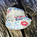 "The Best Is Yet To Come" Patriotic Boat Decoupage Shell – Faith & Freedom Keepsake